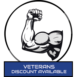 Veteran Discount Available badge